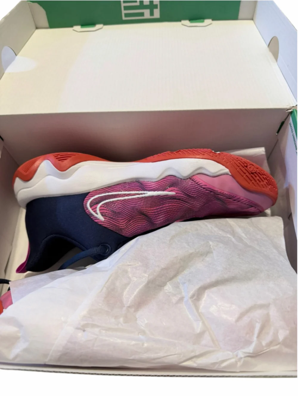 Girls Nike Giannis Immortality 4 SE Sneakers Pink Navy Blue Size 4.5Y